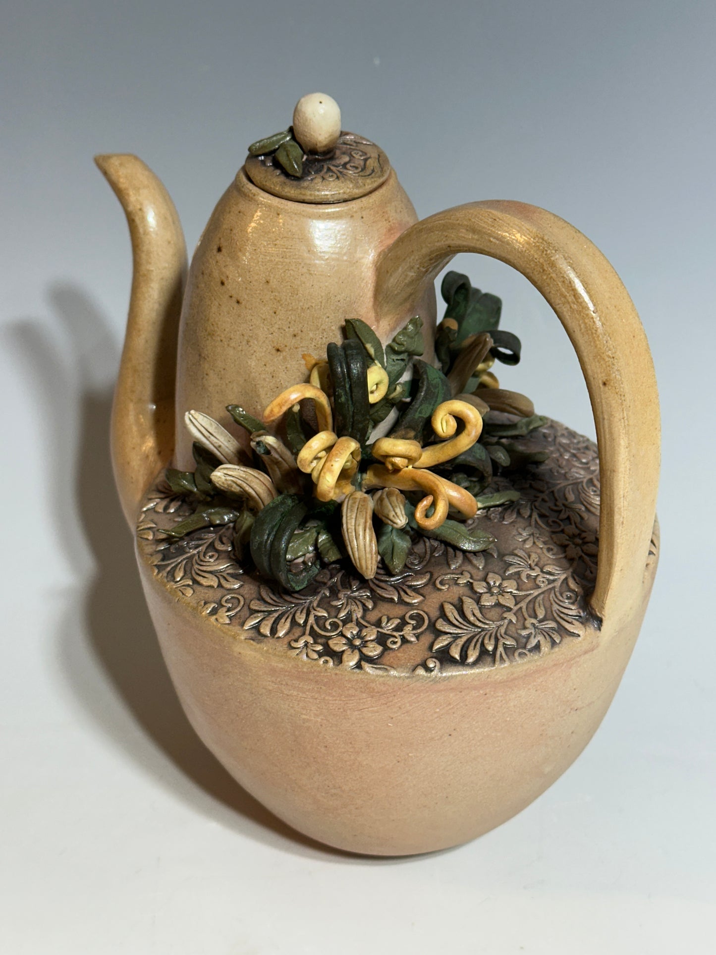 "Succulents in the Studio" Salt Fired Teapot