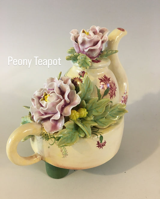 Pink Peony Teapot