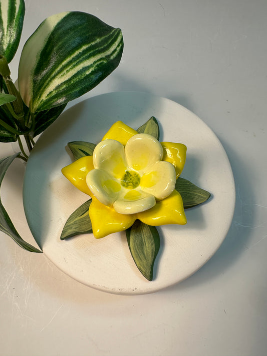 Yellow Columbine Ring Dish
