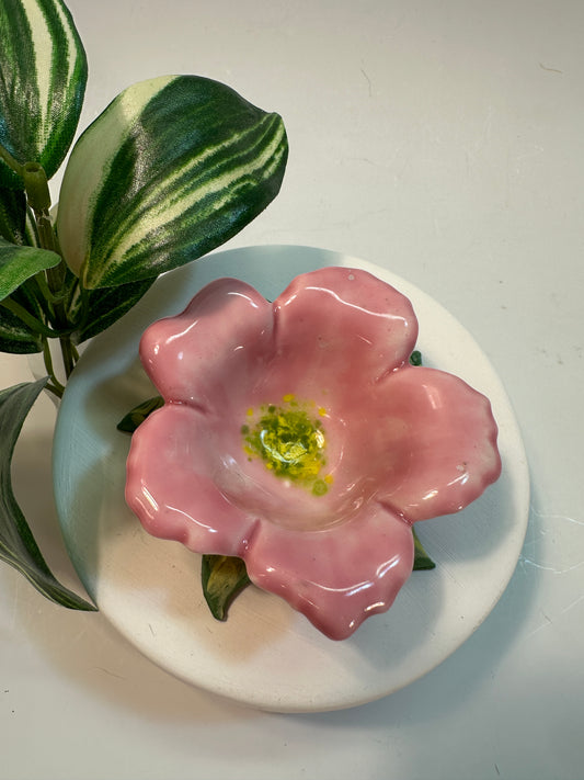 Pink Wild Rose Ring Dish