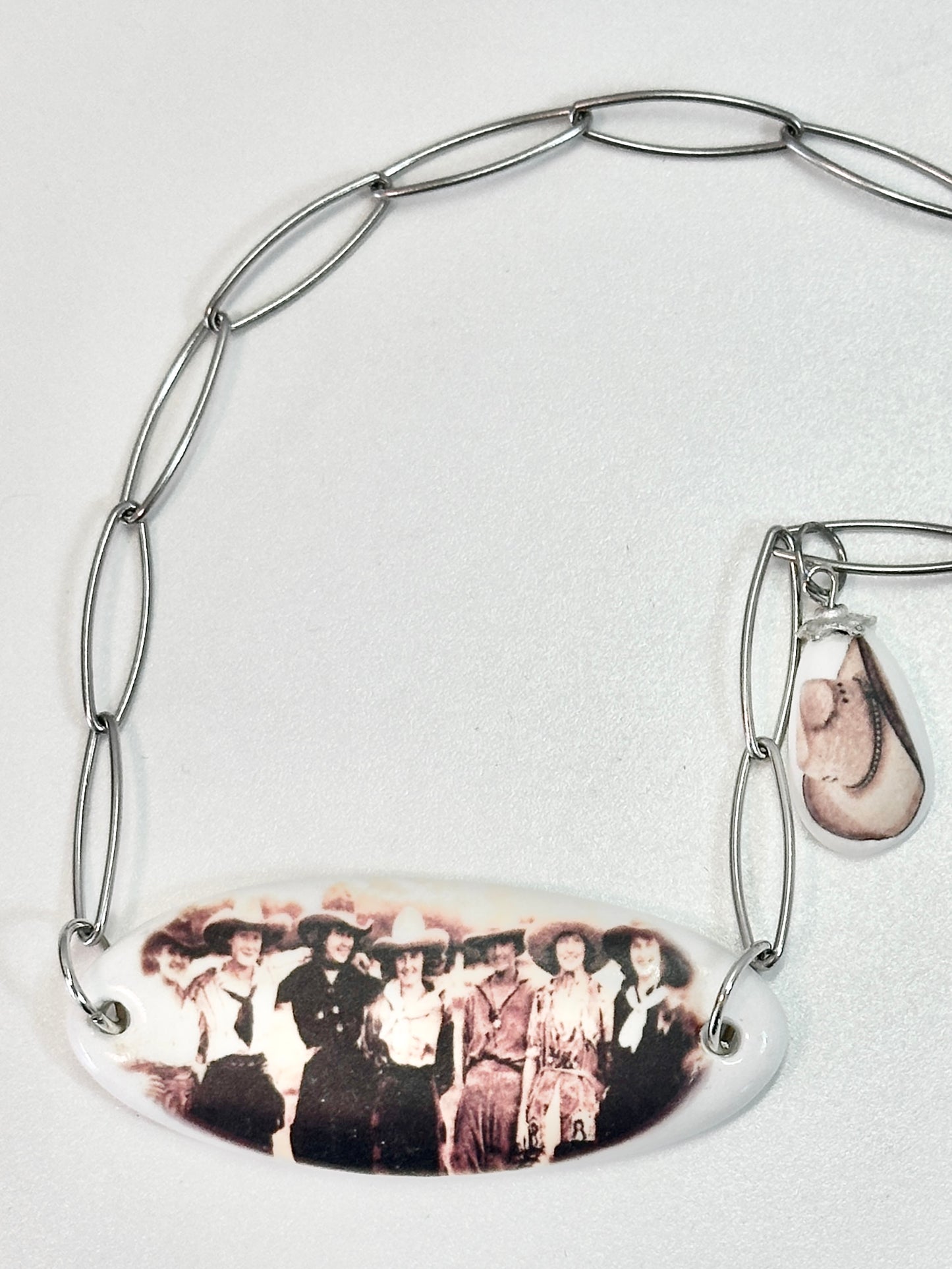 Vintage Cowgirl Bar Necklace