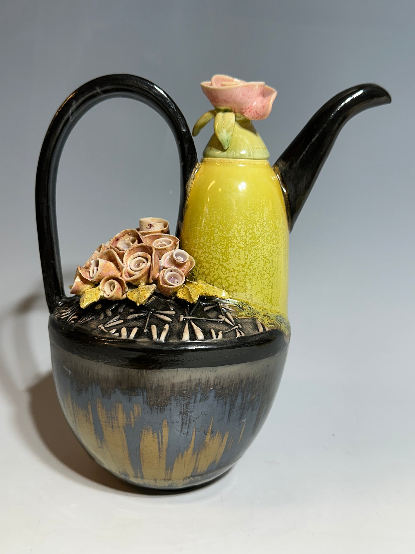 Salt Fired "Rooster" Teapot