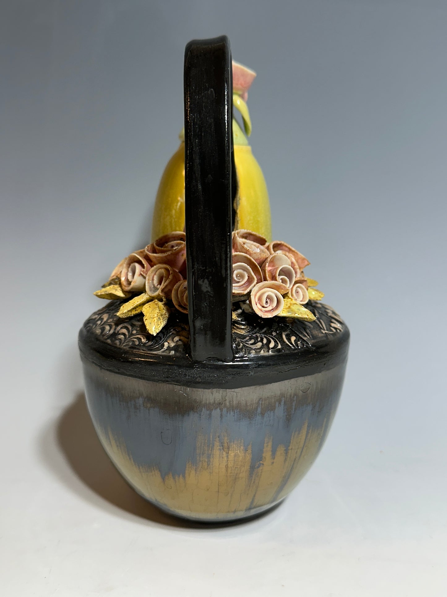 Salt Fired "Rooster" Teapot