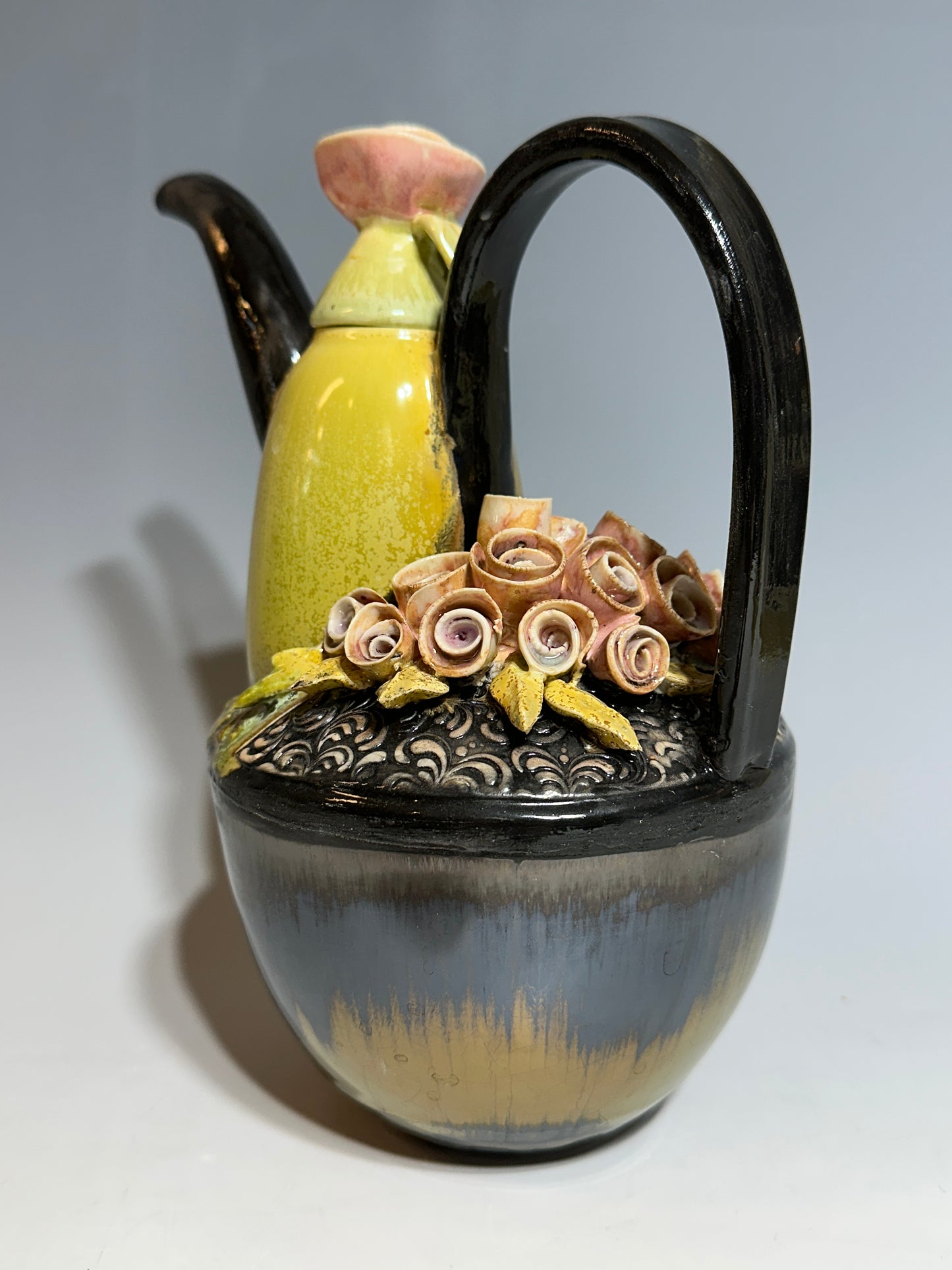 Salt Fired "Rooster" Teapot