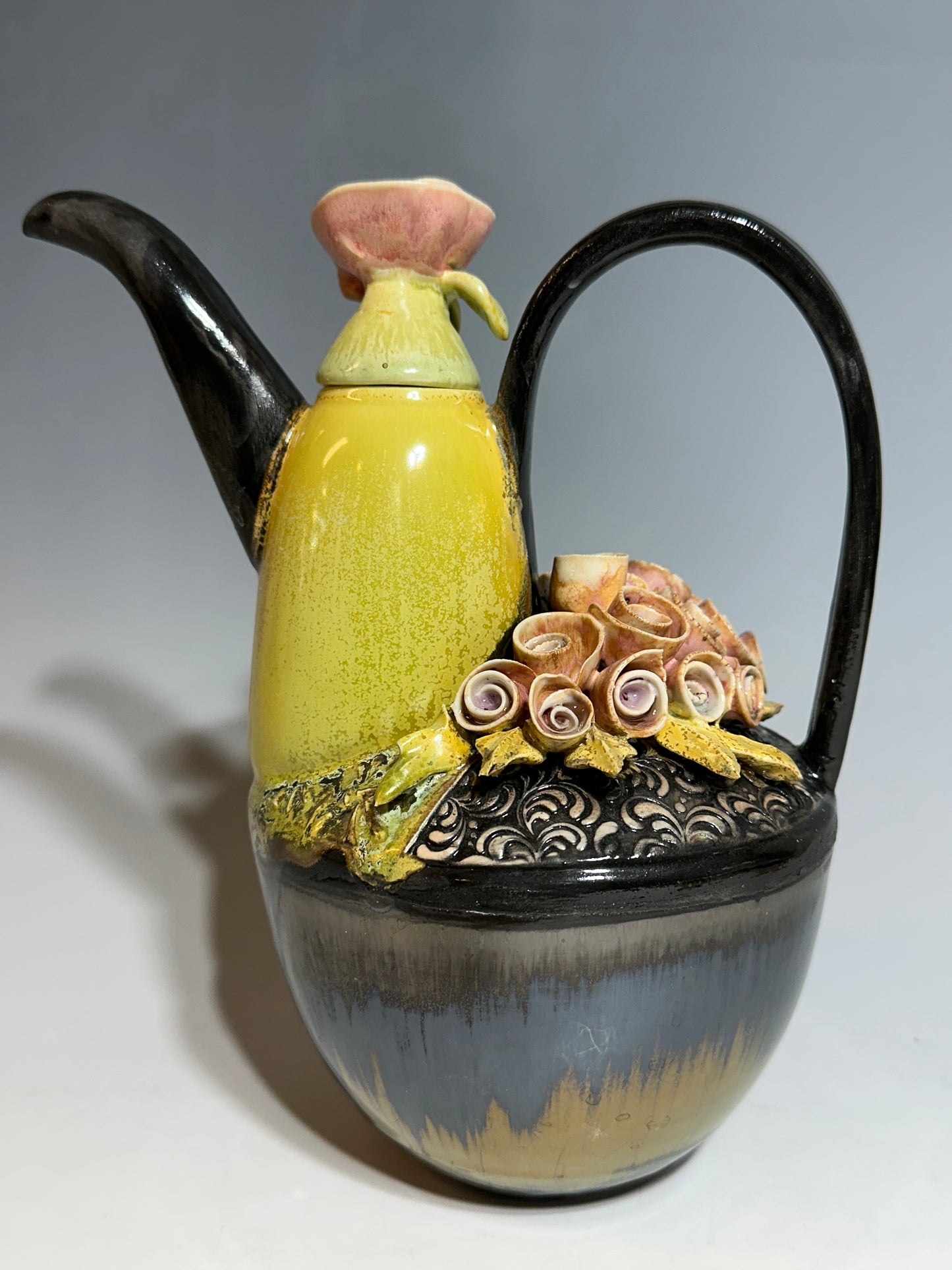 Salt Fired "Rooster" Teapot
