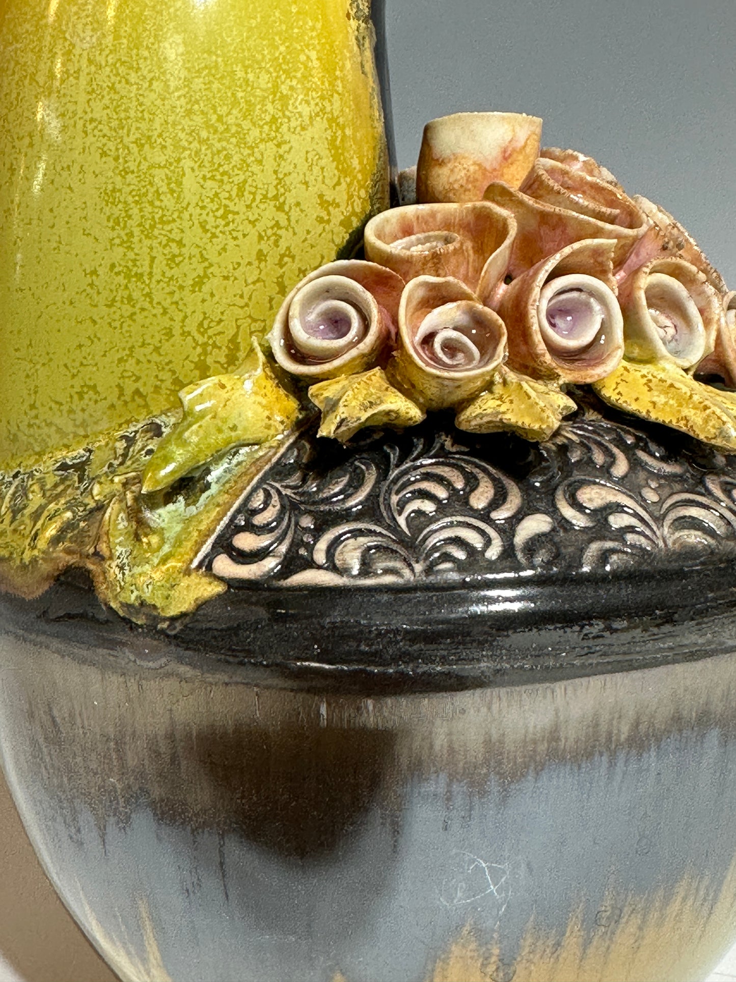 Salt Fired "Rooster" Teapot