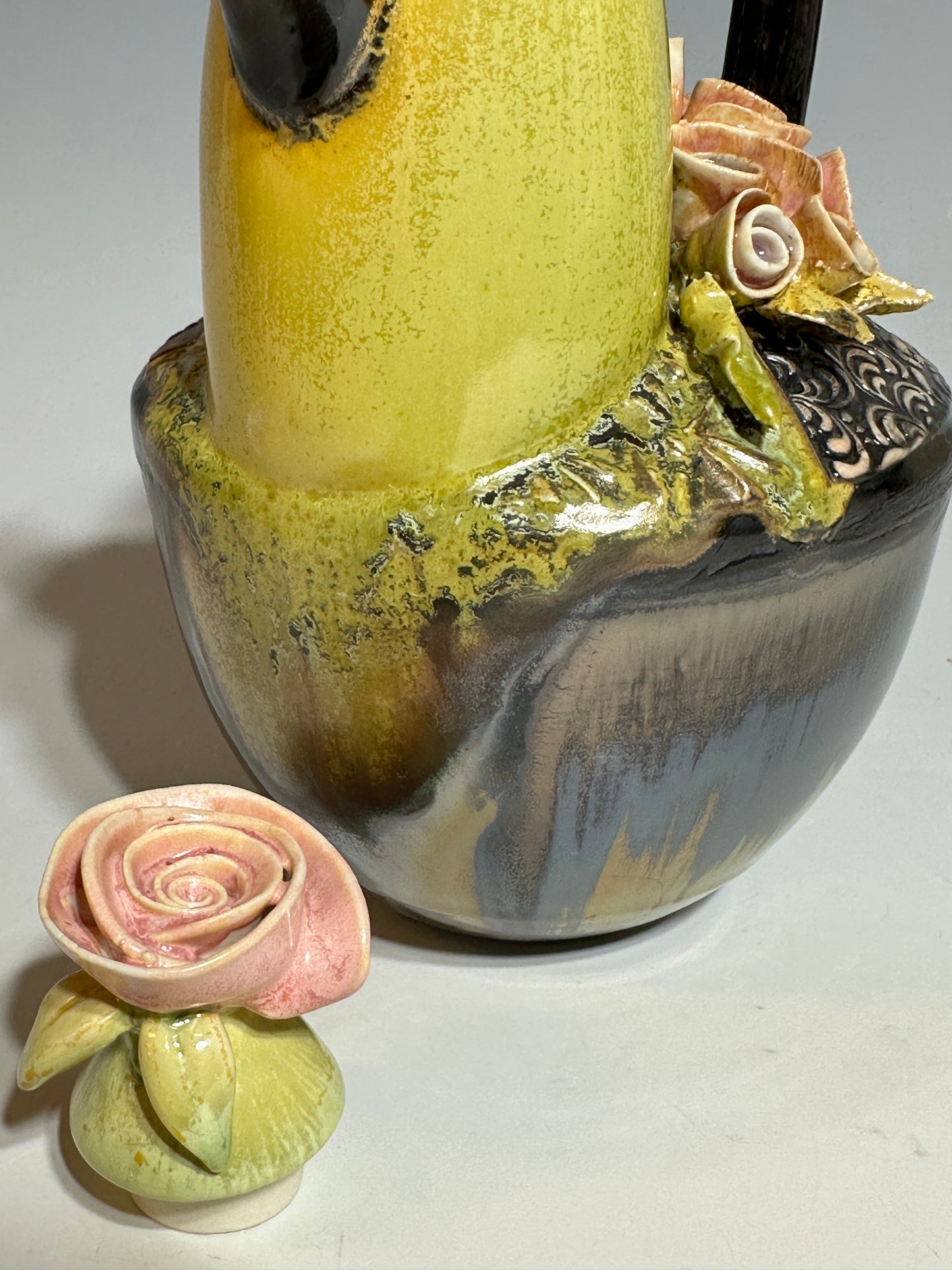Salt Fired "Rooster" Teapot