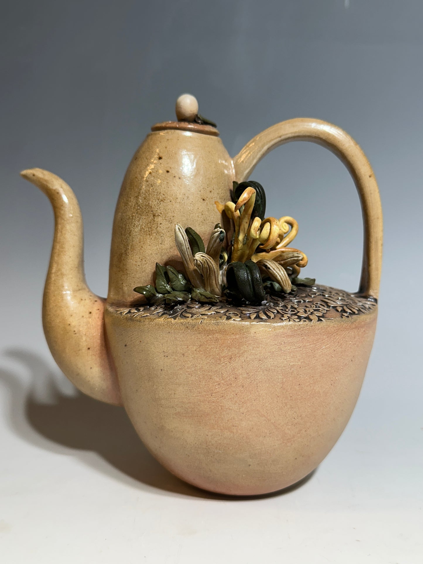 "Succulents in the Studio" Salt Fired Teapot