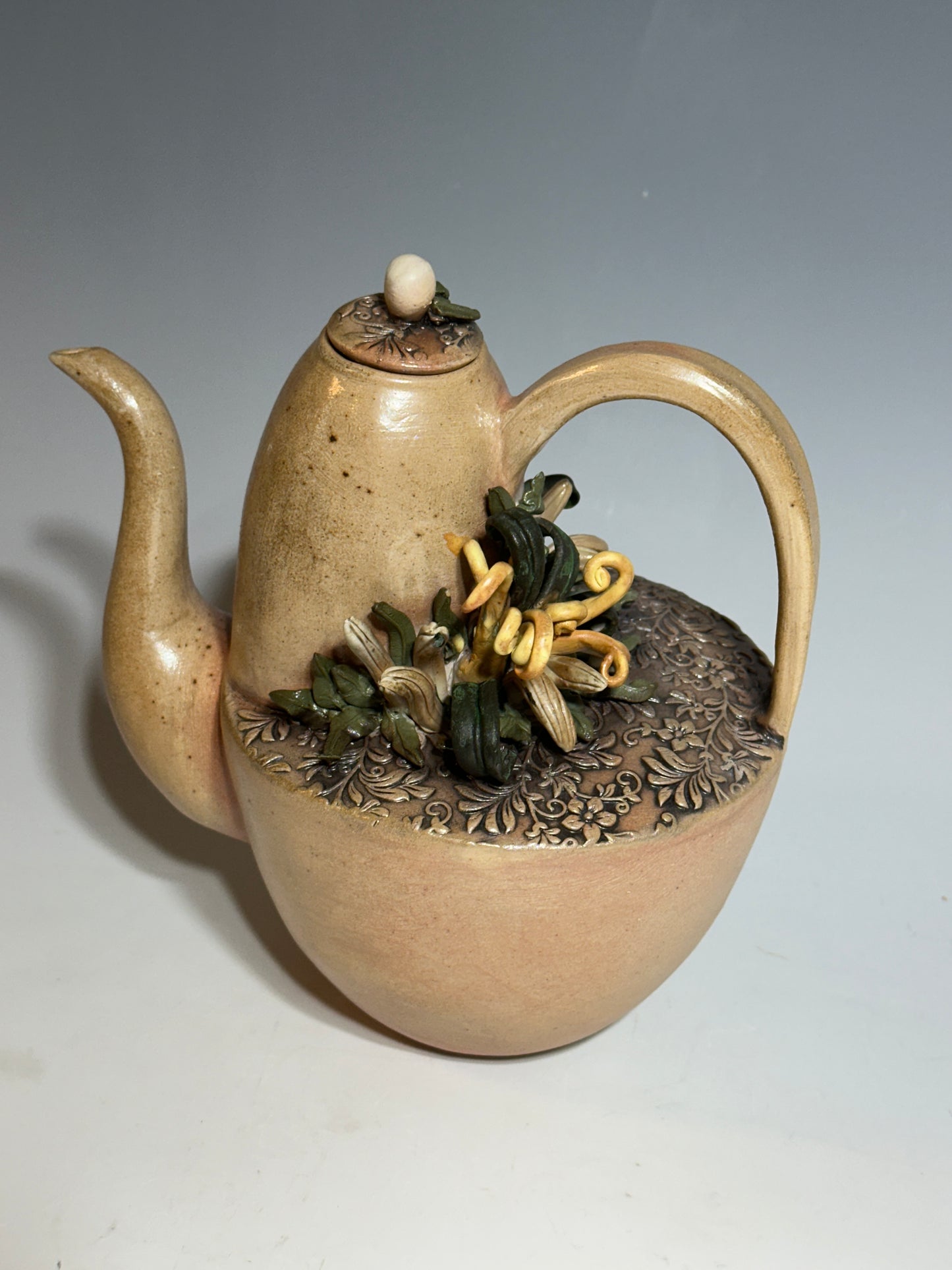 "Succulents in the Studio" Salt Fired Teapot