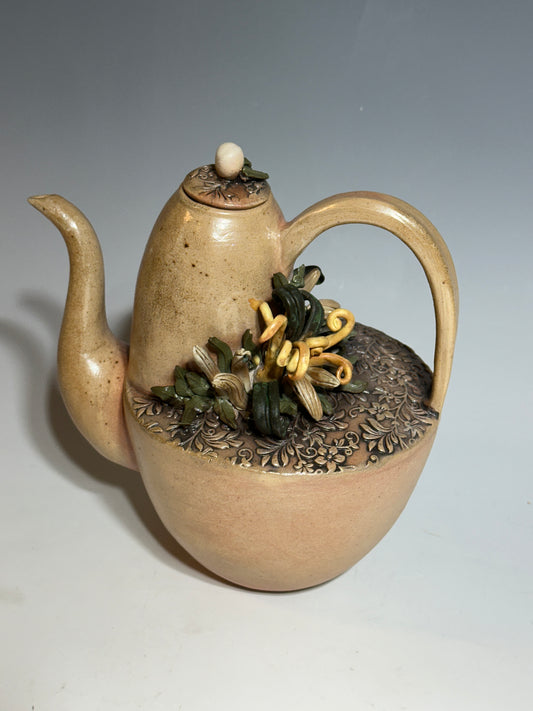 "Succulents in the Studio" Salt Fired Teapot