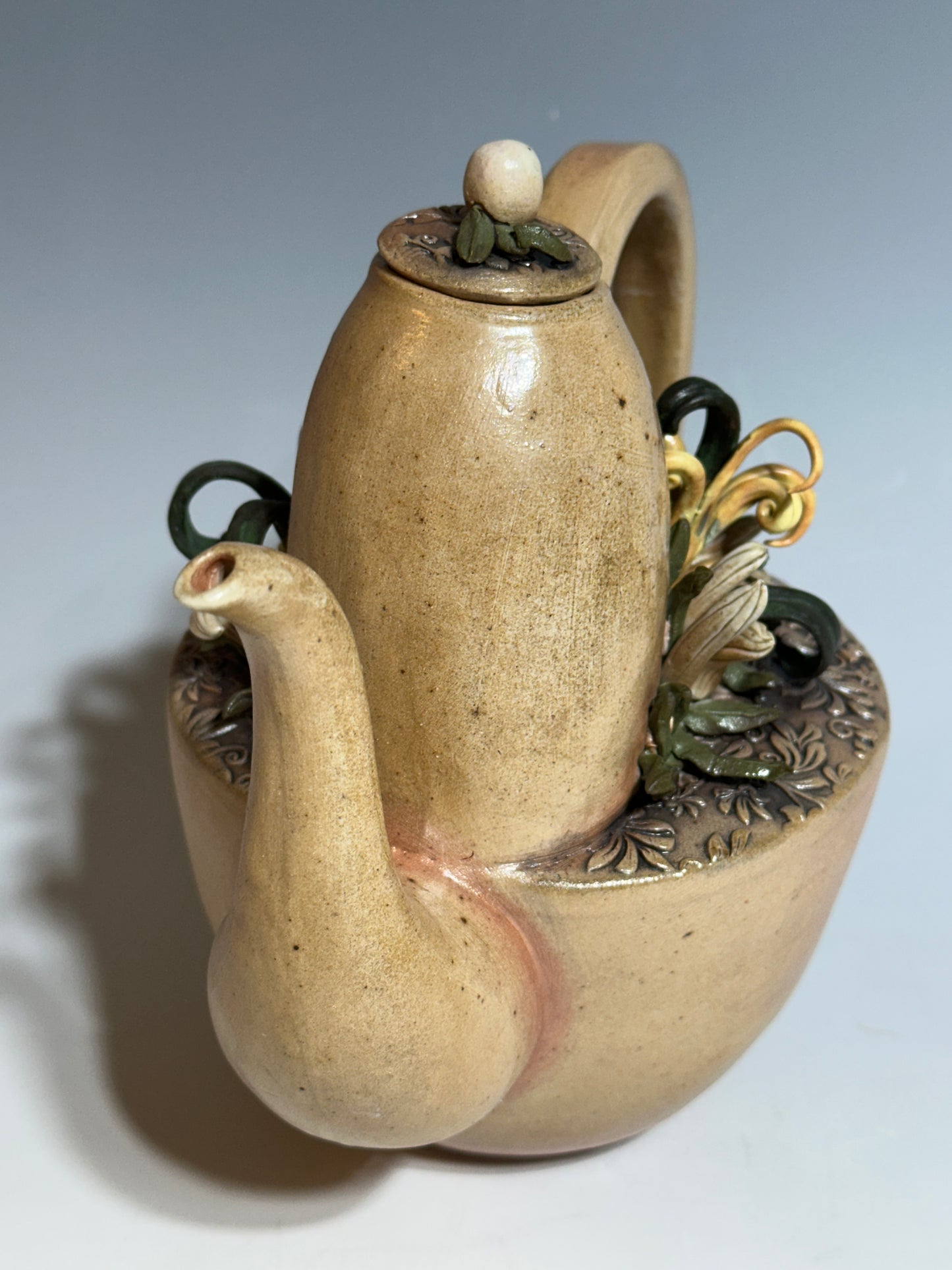 "Succulents in the Studio" Salt Fired Teapot