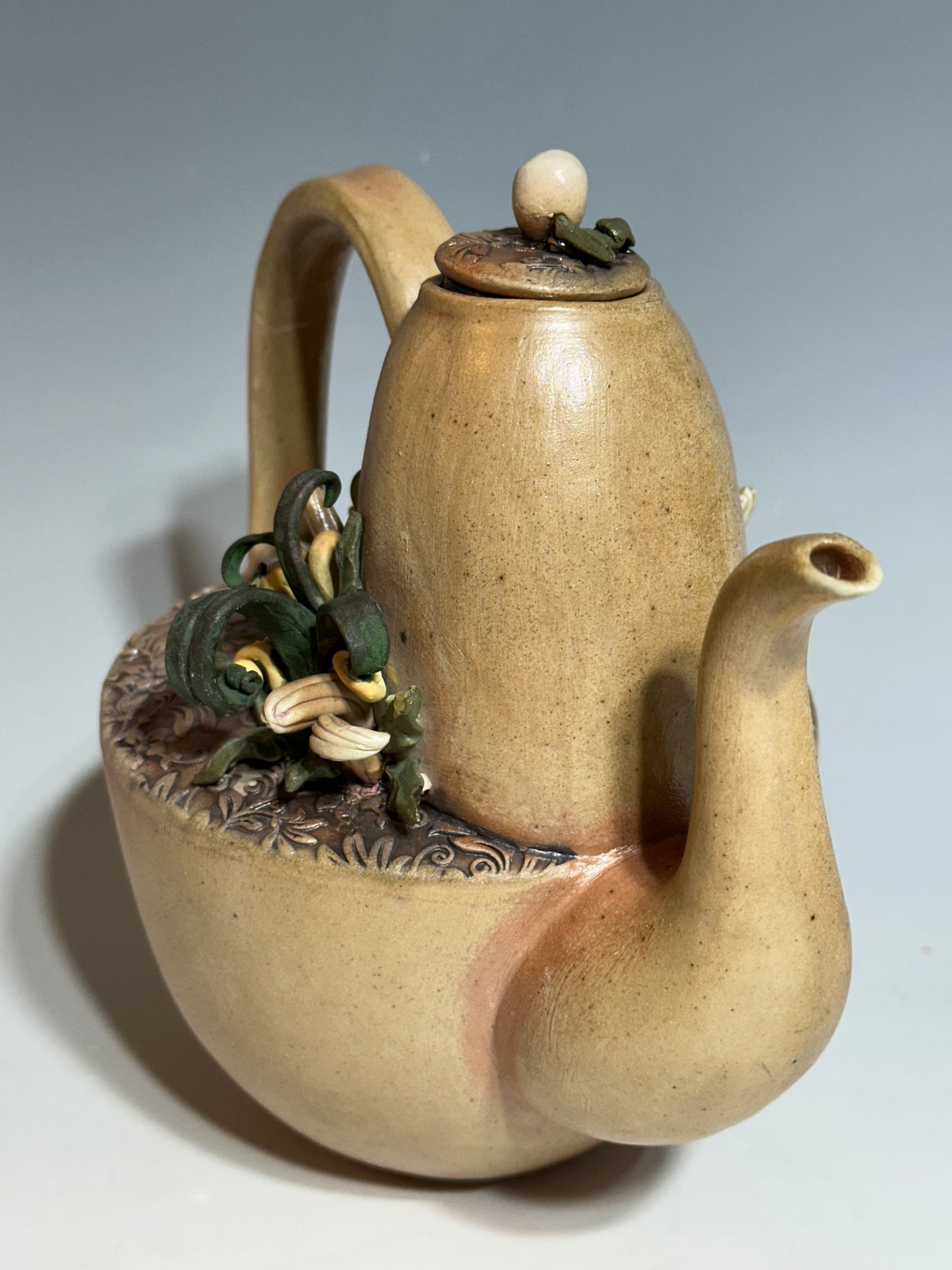 "Succulents in the Studio" Salt Fired Teapot