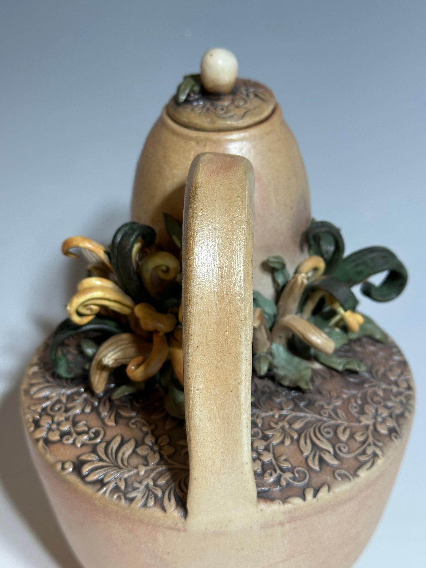 "Succulents in the Studio" Salt Fired Teapot