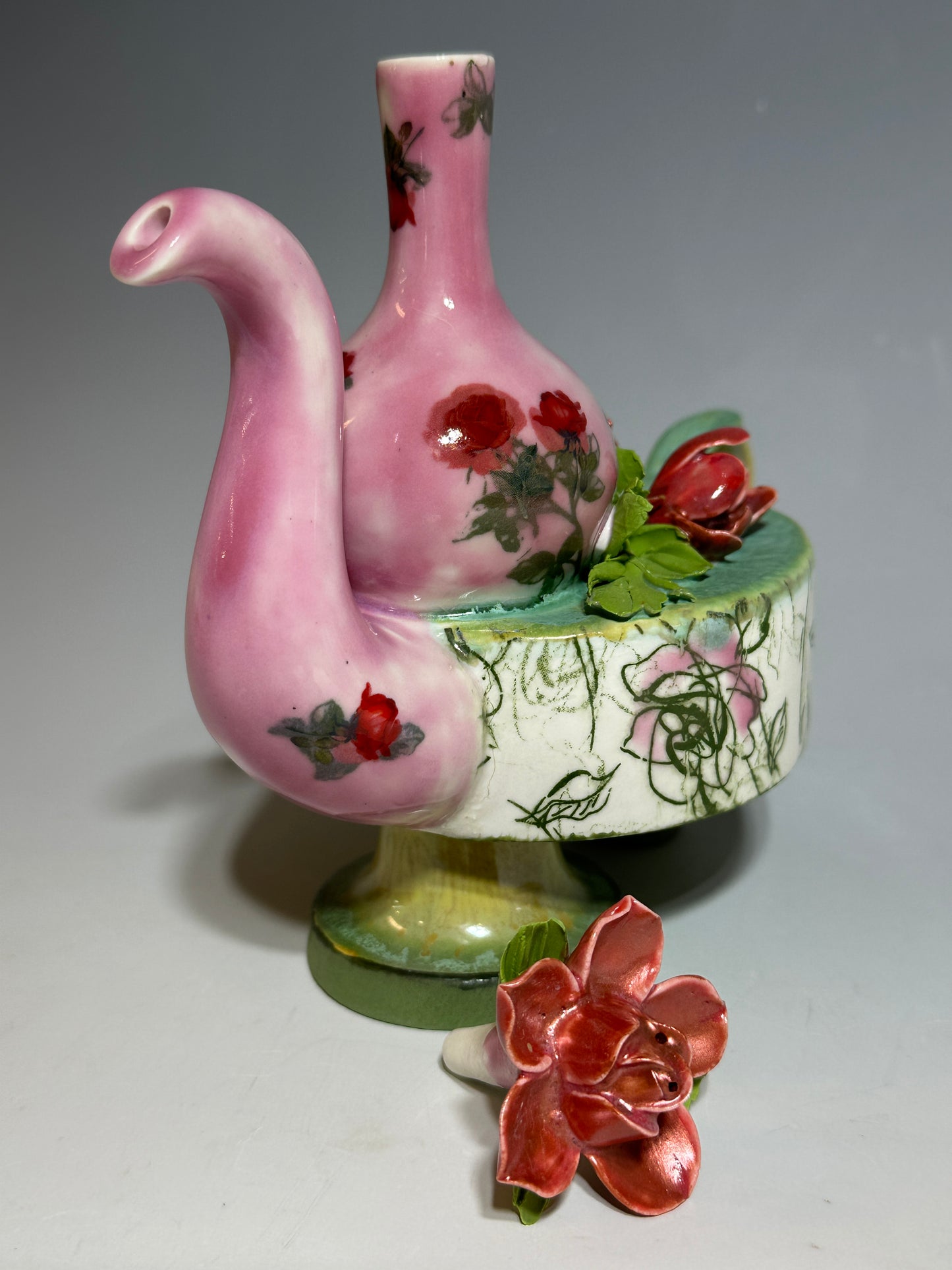 Pink Ming Vase Teapot