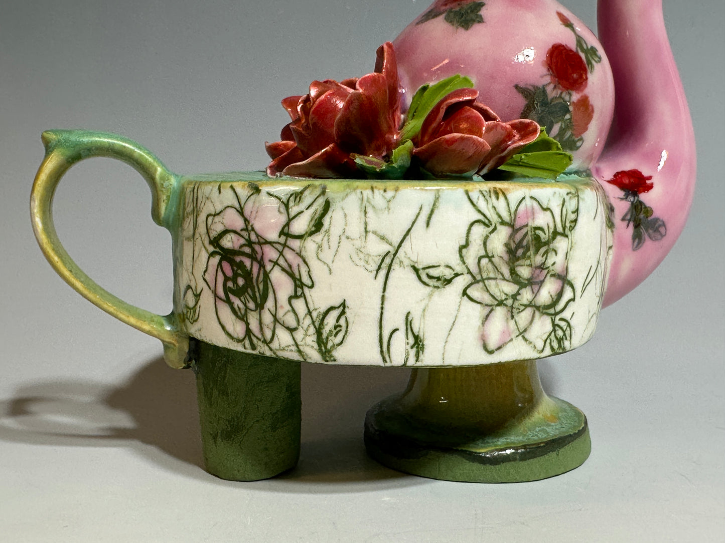 Pink Ming Vase Teapot
