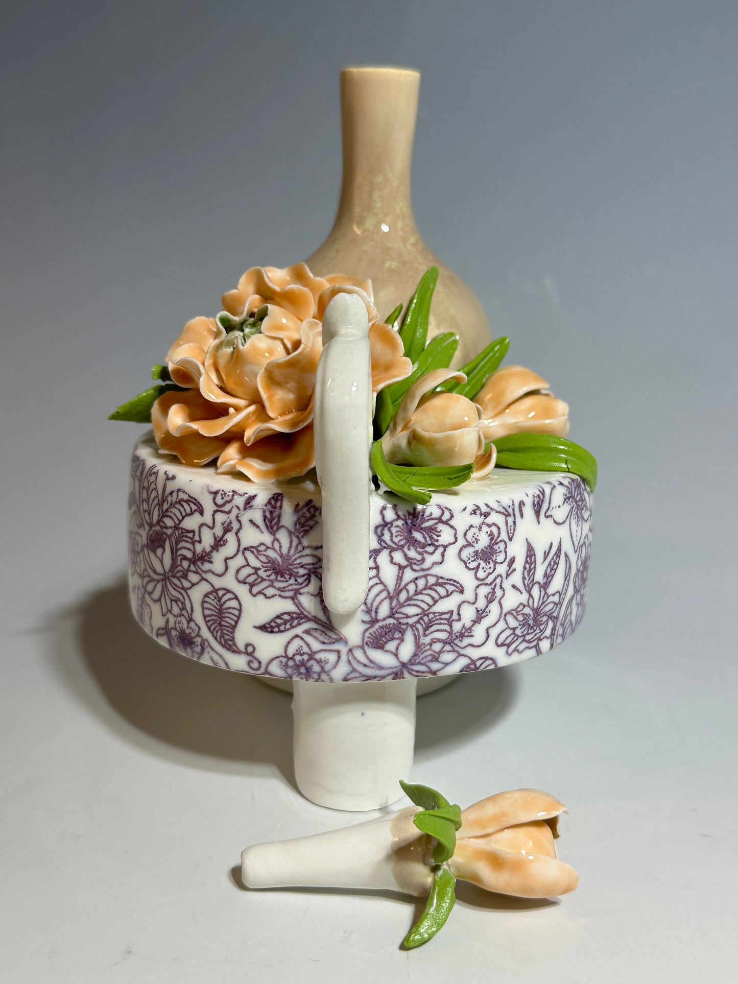 Green Crystal Ming Vase Teapot