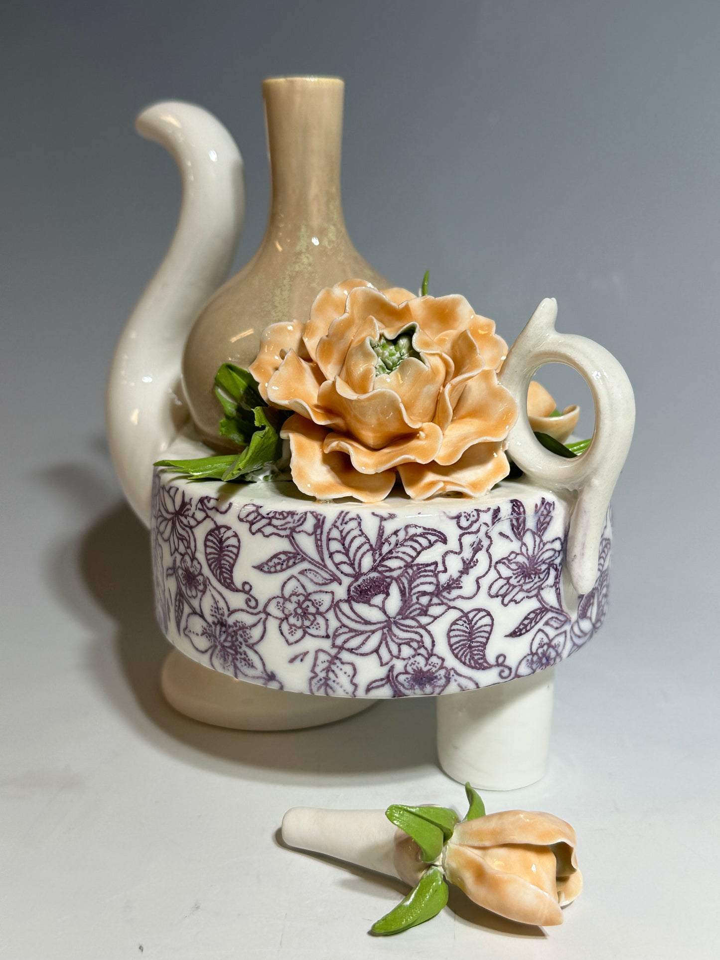 Green Crystal Ming Vase Teapot