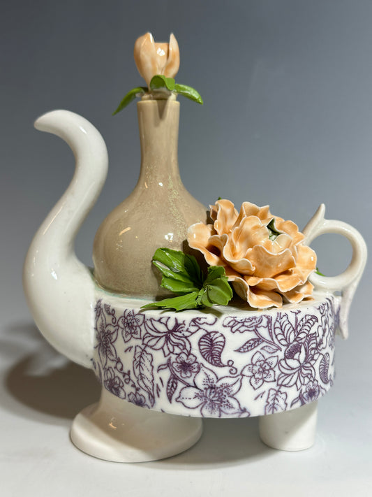 Green Crystal Ming Vase Teapot