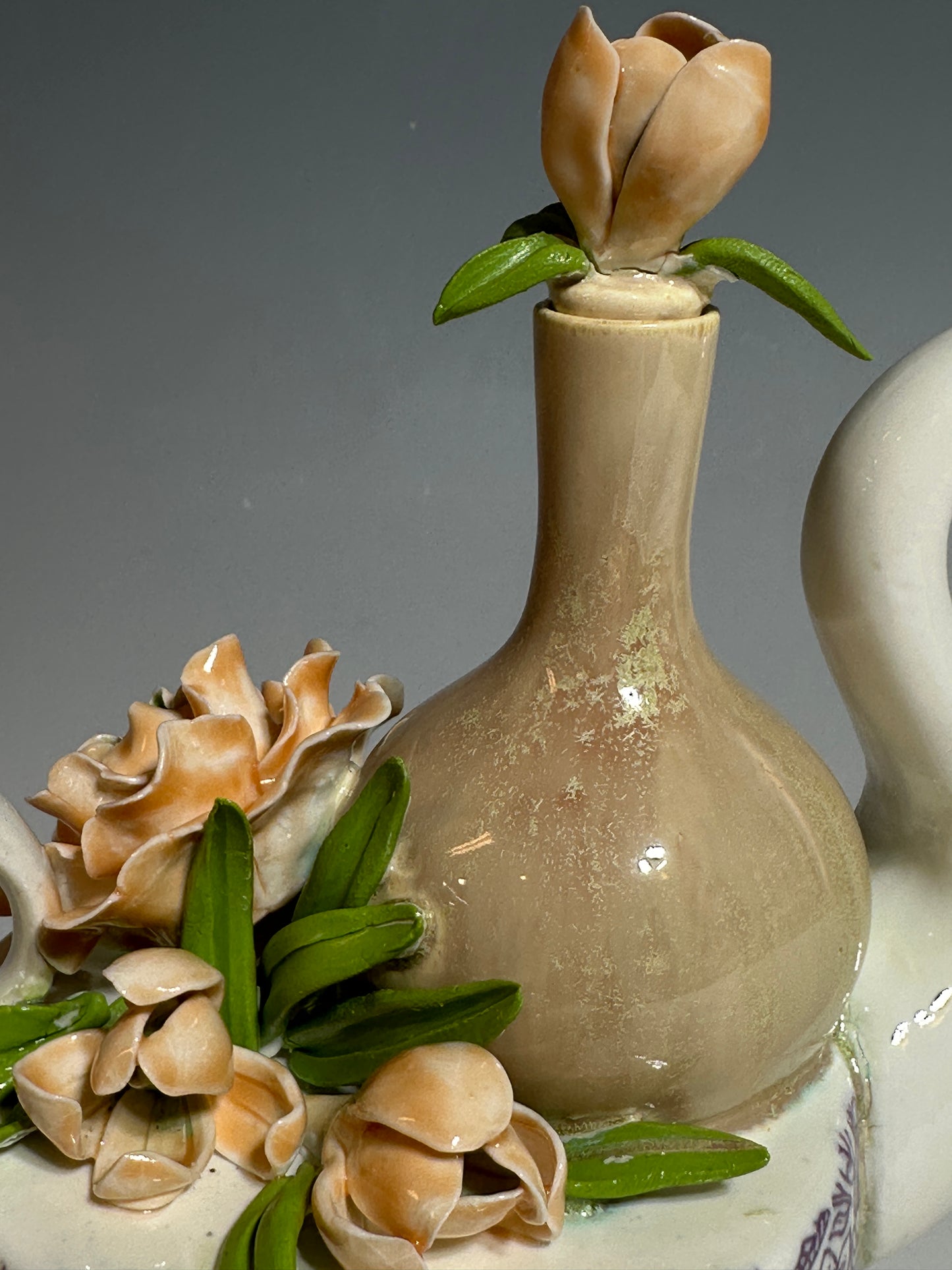 Green Crystal Ming Vase Teapot