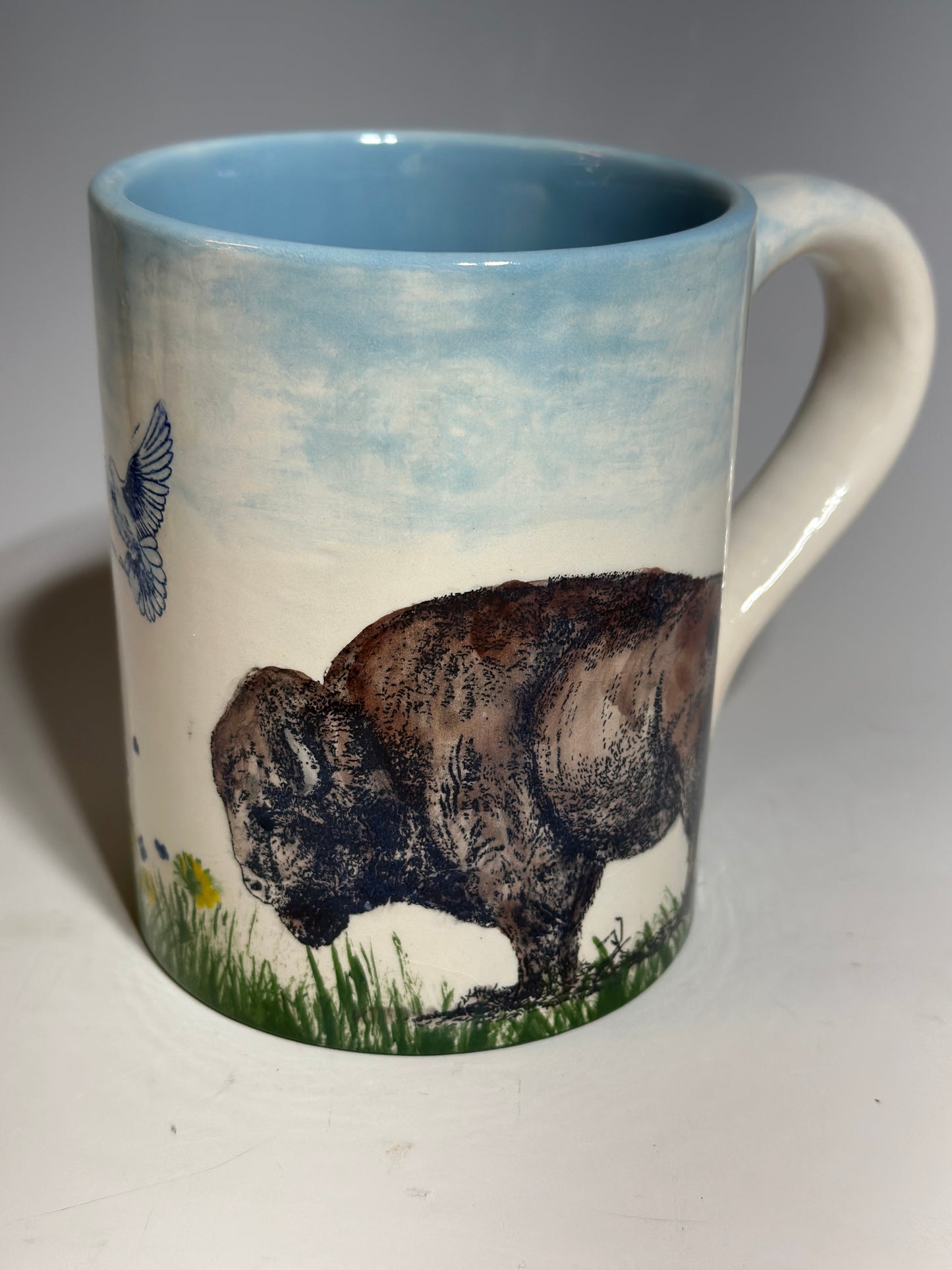 Bison Mountain Scene Mug