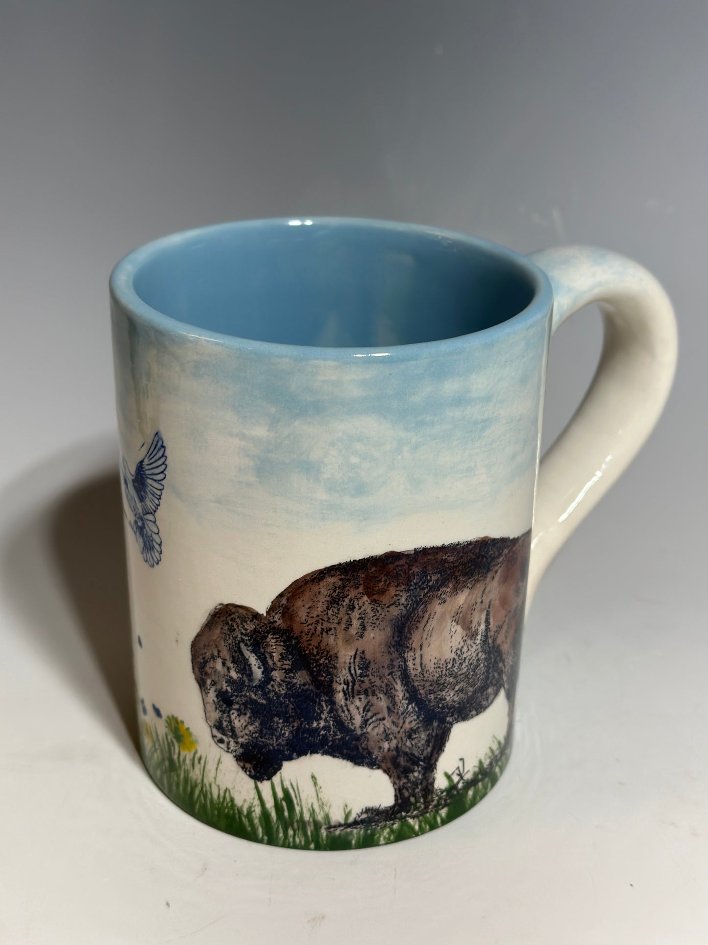 Bison Mountain Scene Mug