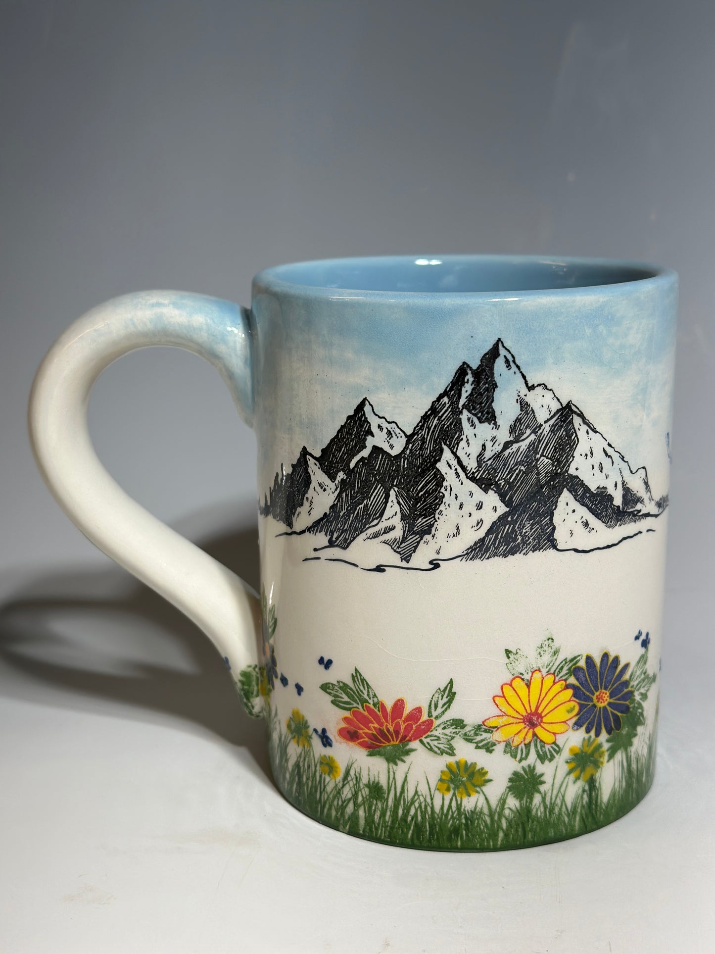 Bison Mountain Scene Mug