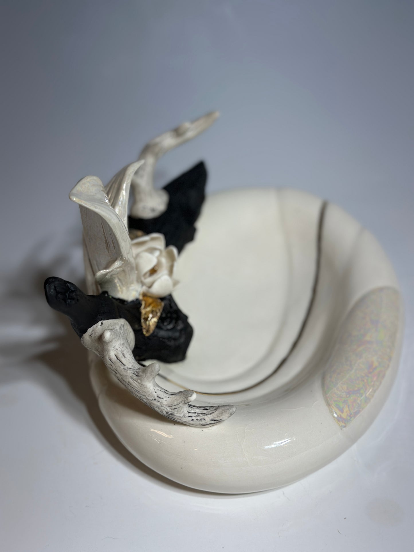 Antlers and Branch Porcelain Jewelry Tray